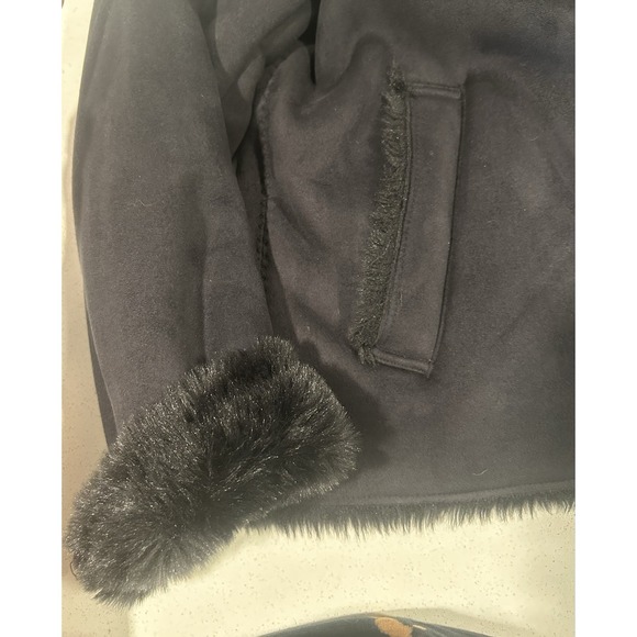 UNIQLO Jacket Black Faux Fur Women Size S - Picture 7 of 13